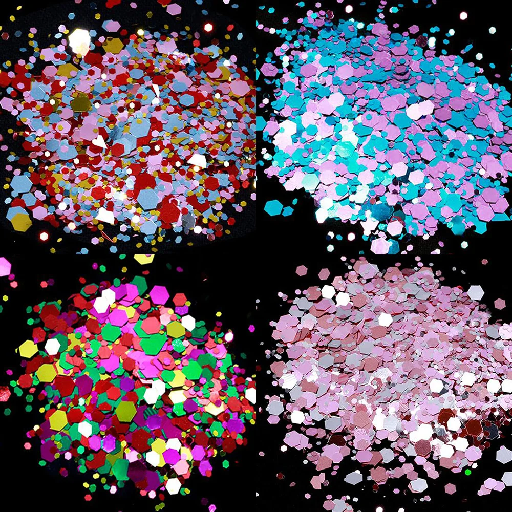 50 г/упак. Блестки для ногтей блестки хлопья сделай сам шестиугольник блестящие