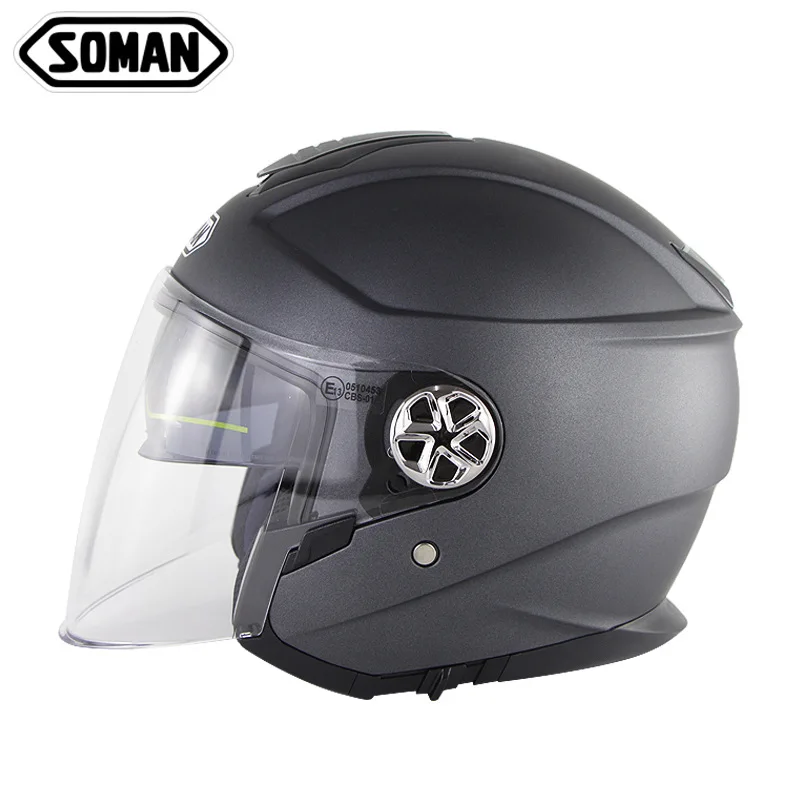 

Soman safety helmet for motorcycles and motorcycles, double lens helmets for men and women, ECE standard 519