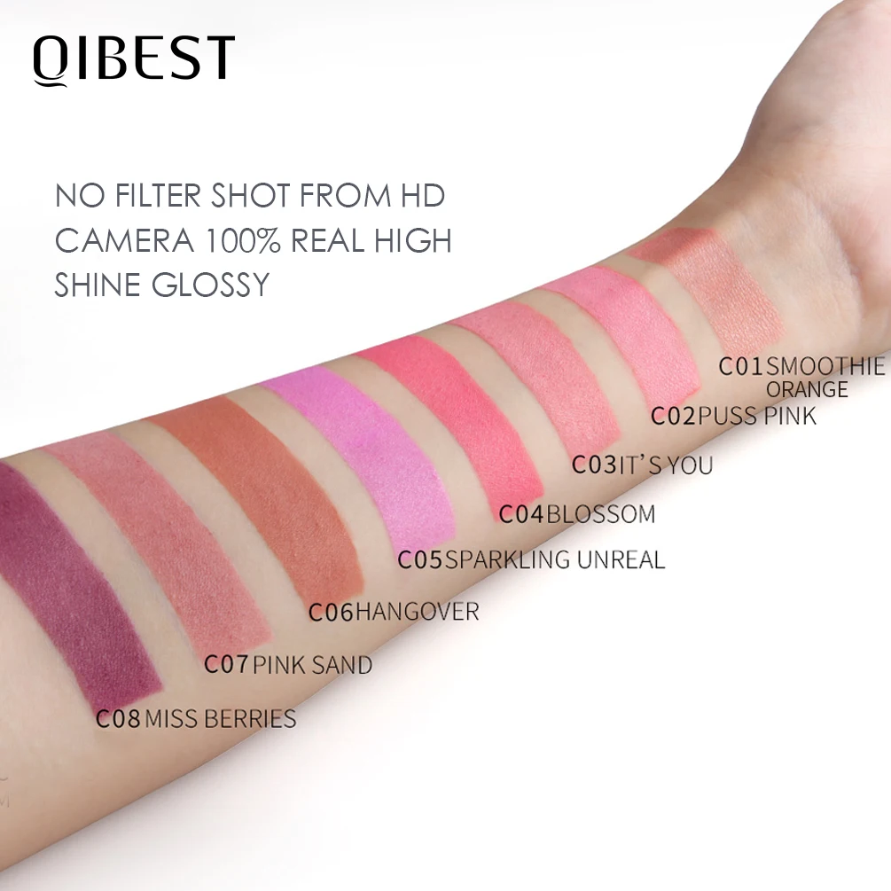 

QIBEST Blush Peach Pallete 8 Colors Face Mineral Pigment Cheek Blusher Powder Cosmetic Professional Contour Shadow Blush Palette