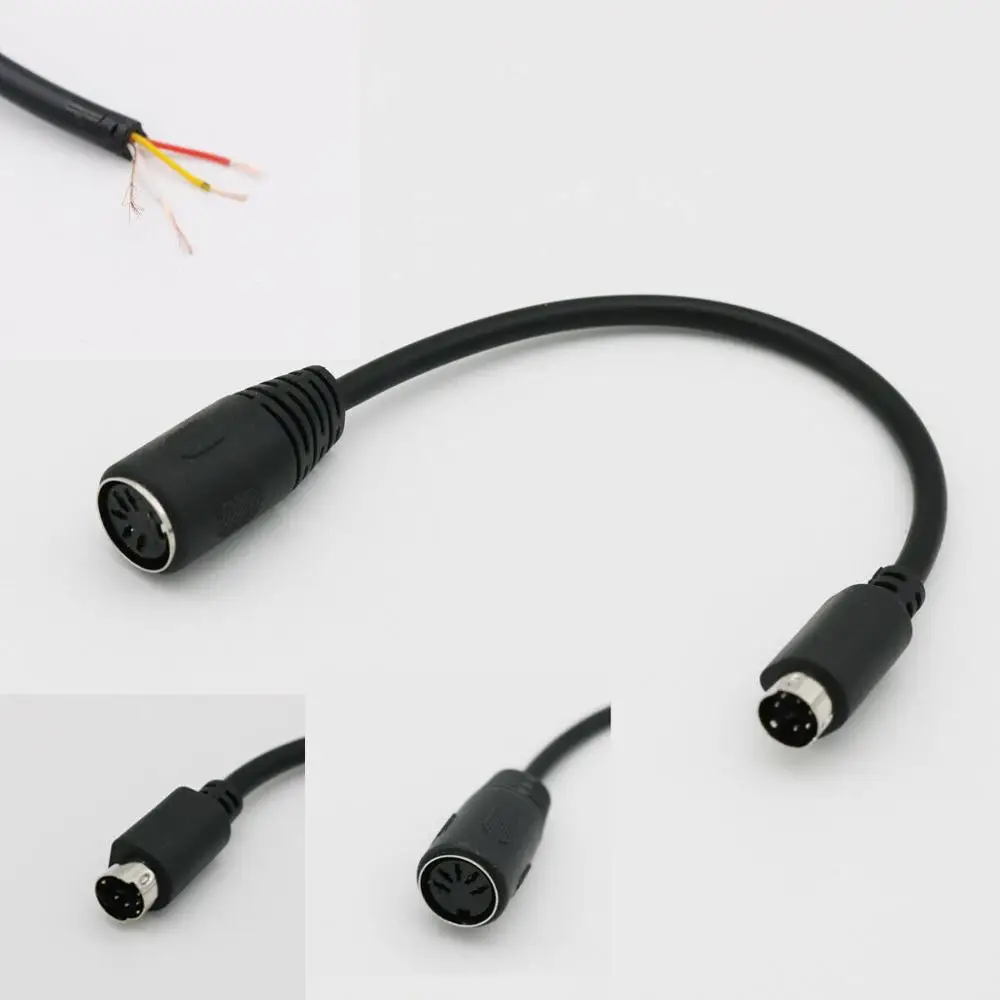 

1pc DIN5 AT Female to Mini DIN6 MDIN6 PS/2 Male PC Mac Keyboard Adapter Converter Cable Cord 6"
