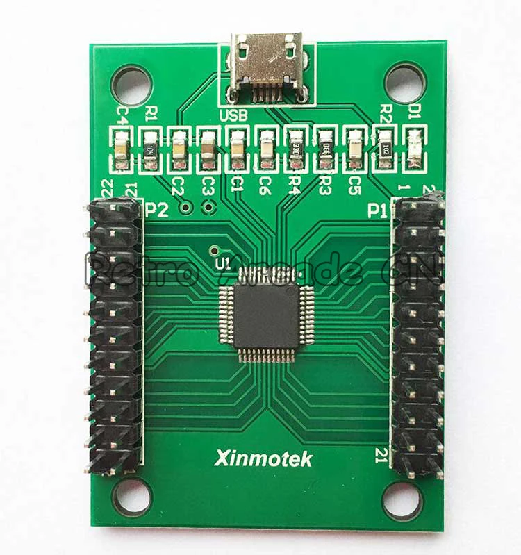 PS2/PS3 Xinmotek XM-10 DIY 2 игроков USB контроллер аркады/Поддержка ПК Raspberry Pi/джойстик