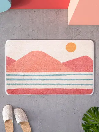 

Sunrise Carpet Bathroom Absorbent Floor Mats Door Pad Can Be Machine Washed