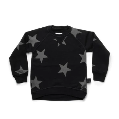 Black Star Shirt Комплект одежды для детей; коллекция года; сезон осень-зима; StRafina; куртка для мальчиков и девочек; толстовка; брюки; детский топ; футболка; платье; детская одежда - Цвет: Black Star Shirt