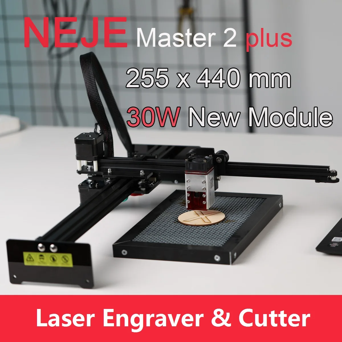 

NEJE Master 2 Plus Laser Engraver Machine Laser Cutter CNC Router with 30W Focusable Laser Head App Control for Wood Leather