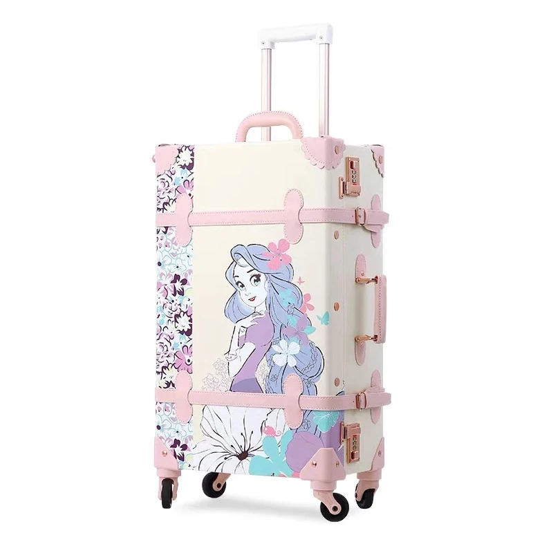 Vintage 24 "26" Cute Large Capacity 20 Inches Cabin Travel Suitcase Luggage Sets Wheeled Rolling Trolley Case Lady's Makeup Bag