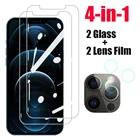 Стекло для iPhone 12, 11 Pro Max, закаленное стекло для iPhone X, XS, защита экрана телефона, HD прозрачная пленка для объектива для iPhone 7, 8, 6, 6s Plus