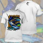 Футболка мужская с 3D-принтом, модная рубашка с короткими рукавами для отдыха, уличная одежда в стиле Харадзюку для рыбалки, лето