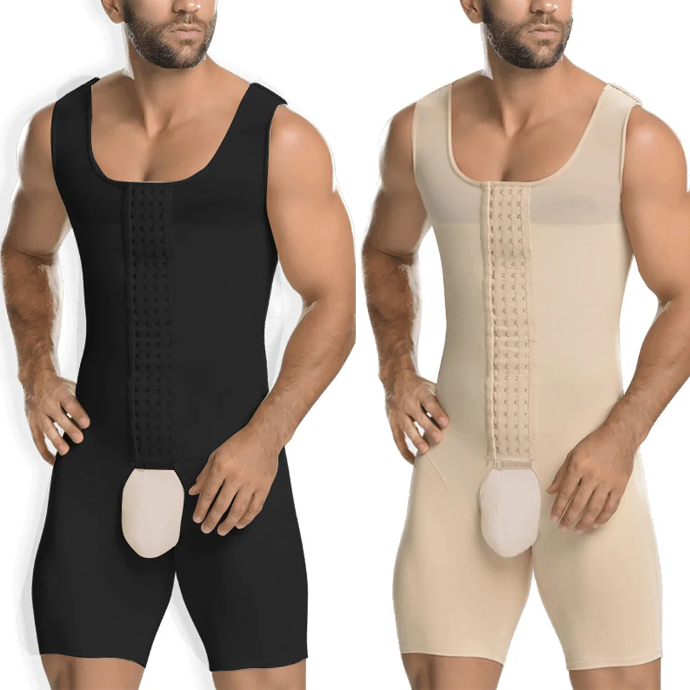 Bodysuit Men Lce Corset High Elasticity One-piece Clothing Shapers Slim Corrective Body Sculpting Pulling Underwear S-6XL | Спорт и