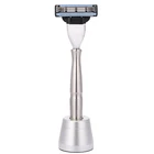 YINTAL 304 безопасная бритвенная ручка из нержавеющей стали, Мужская Бритвенная кассета, бритва из чистого металла, сменная бритва