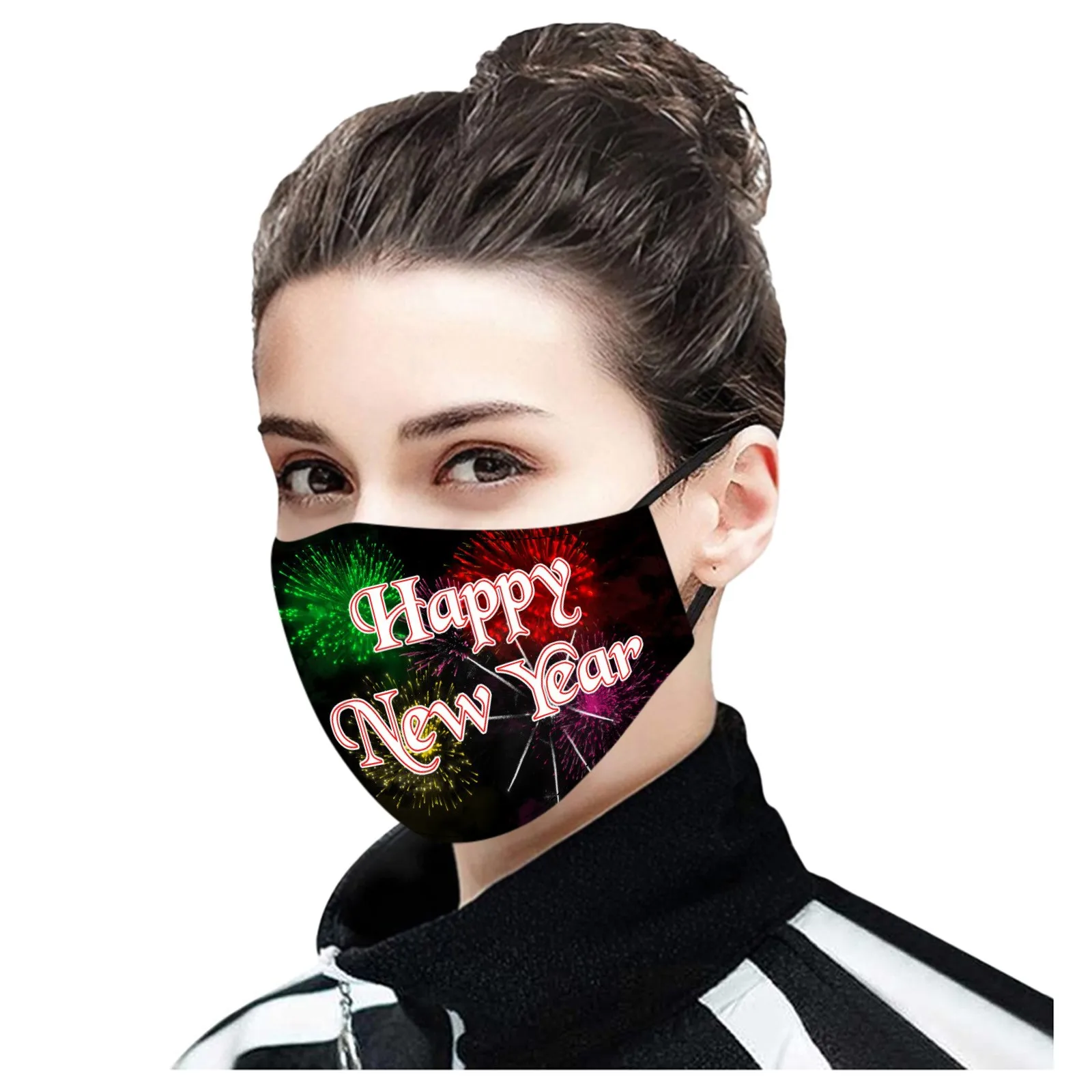 Многоразовая тканевая Рождественская Пыленепроницаемая хлопковая маска модная