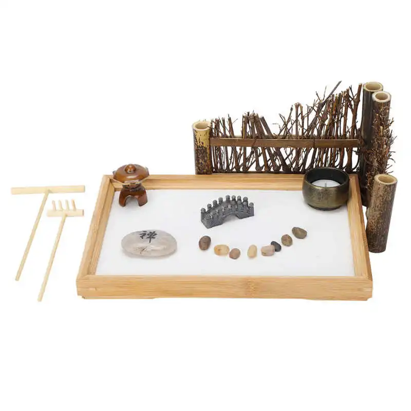 

Zen Sand Table Zen Sand Garden Kit Tea Room for Home for Office