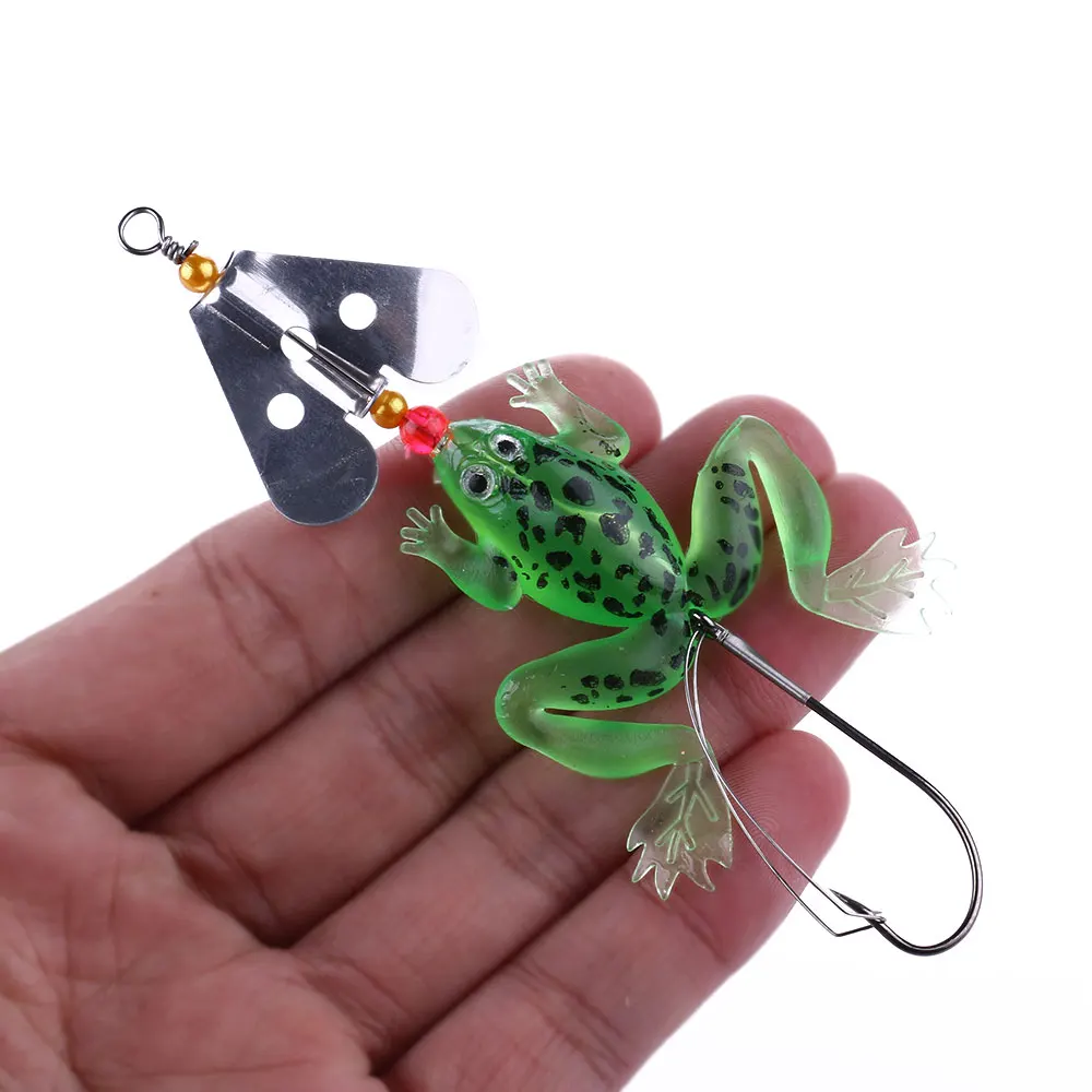Hengjia 100pcs/lot Frog Lure 4 Colors Fishing Lures Soft Bait 6G Fishing Tackle