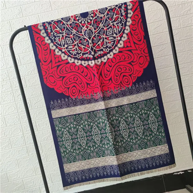 

Autumn Winter New Ladies Pashmina Ethnic Style Wild Scarf Female Imitation Cashmere Blanket Warmth Thick Shawl Dual-use Bufanda