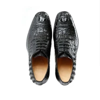 ourui new crocodile leather skull Men shoes skull lace-up business formal men shoes men crocodile leather Men shoes