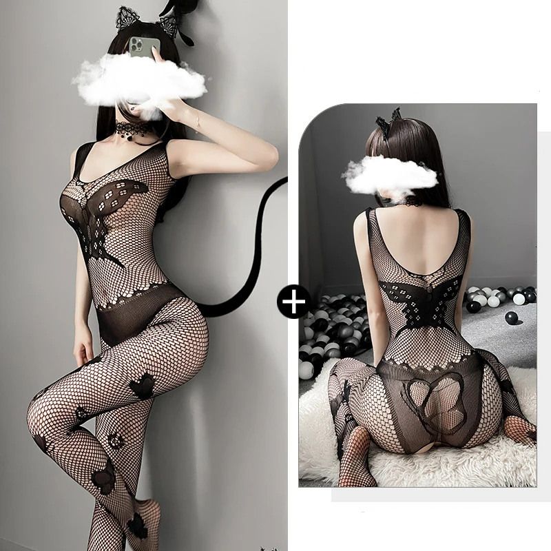 Прозрачный боди JIMIKO женское горячее нижнее белье с рисунком бабочки эротическое