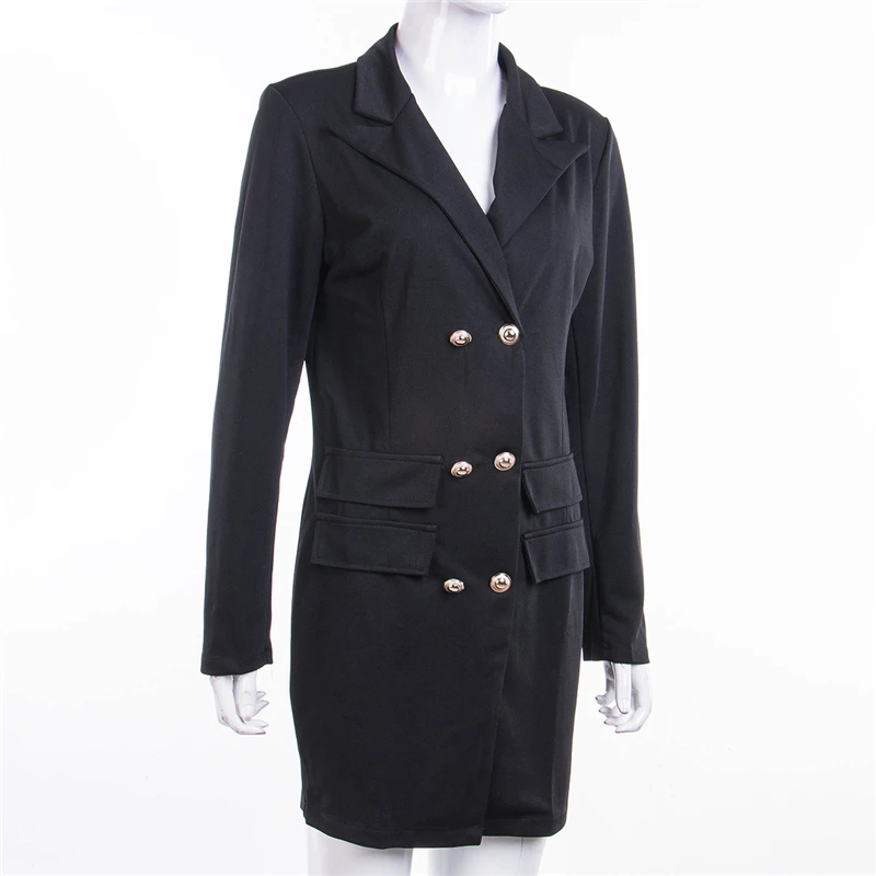 Осенне-зимний костюм куртка Женская Новая повседневная двубортная с карманом