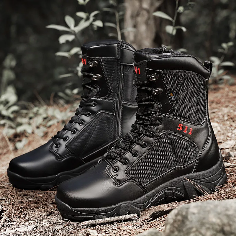 

New Men Tactical Boots Outdoor Hiking Shoes Men Hunting Boots Anti-collision Quality Army Boots Men Desert Combat Military Boots