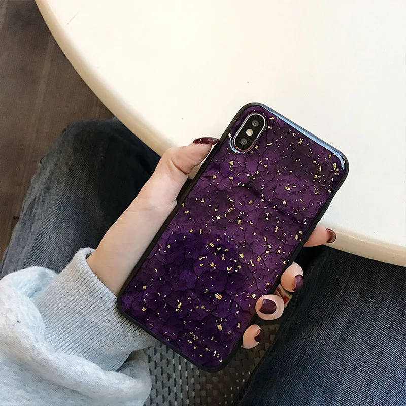 Мраморная Золотая фольга задняя крышка для Samsung Galaxy S7 edge S8 S9 Plus S10 Lite Note 8 9 M10 M20 M30