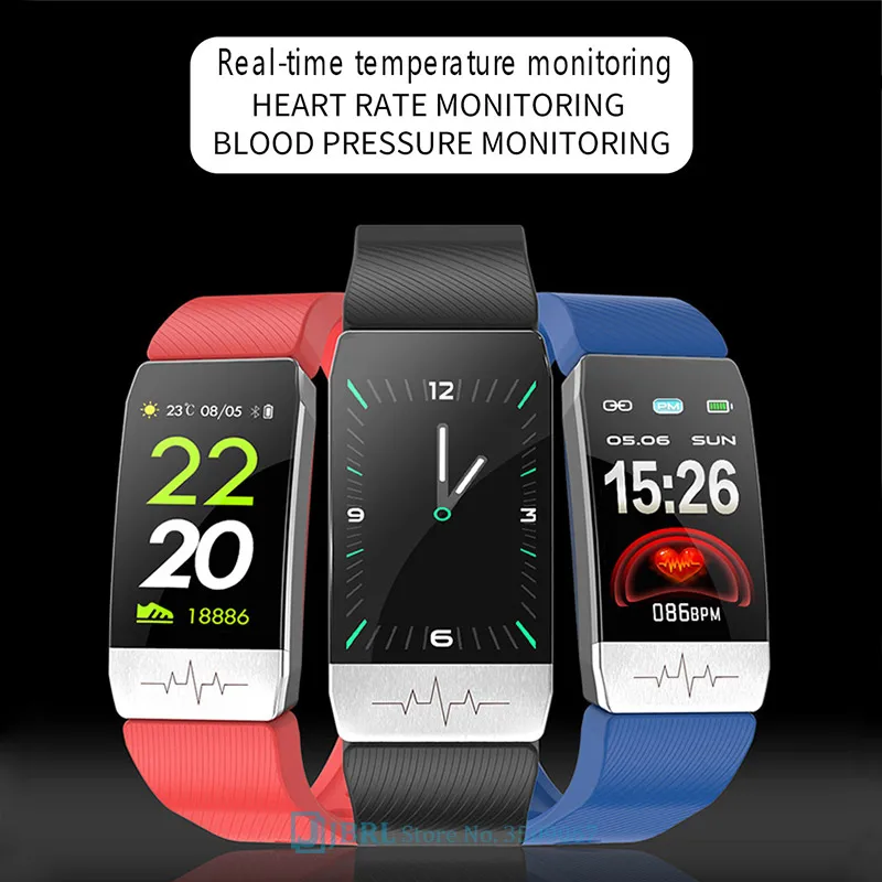 Цифровые часы с температурой мужские и женские электронные Bluetooth фитнес-трекер