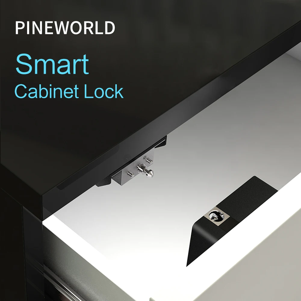 PINEWORLD умный электронный скрытый RFID замок для шкафа без отверстий мебель шкафчик