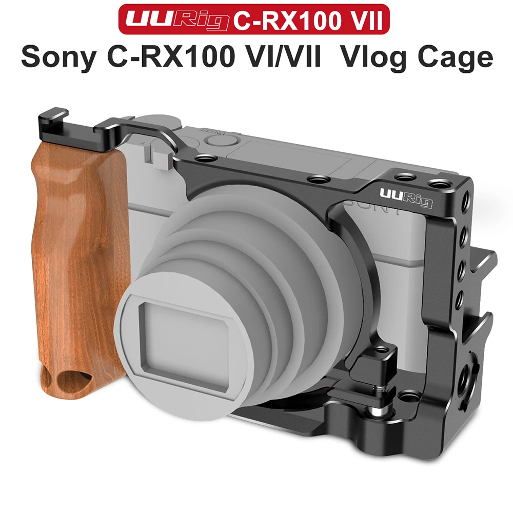 UURig металлическая камера Vlog клетка для Sony RX100 VI/VII двойная холодная башмачка