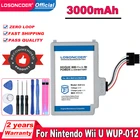 Аккумулятор LOSONCOER 3000 мА  ч для Nintendo Wii U  Wii U + бесплатная отвертка wii u WUP-012 WUP-010