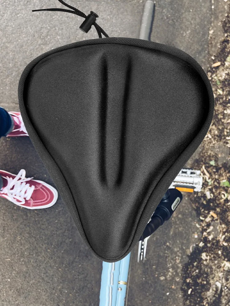 

Bike Seat Saddle Cover Soft Silicone Saddle Cushion Cover MTB Bike Thickene Breathable Anti-slip Pad For Cycling Bike Accessory
