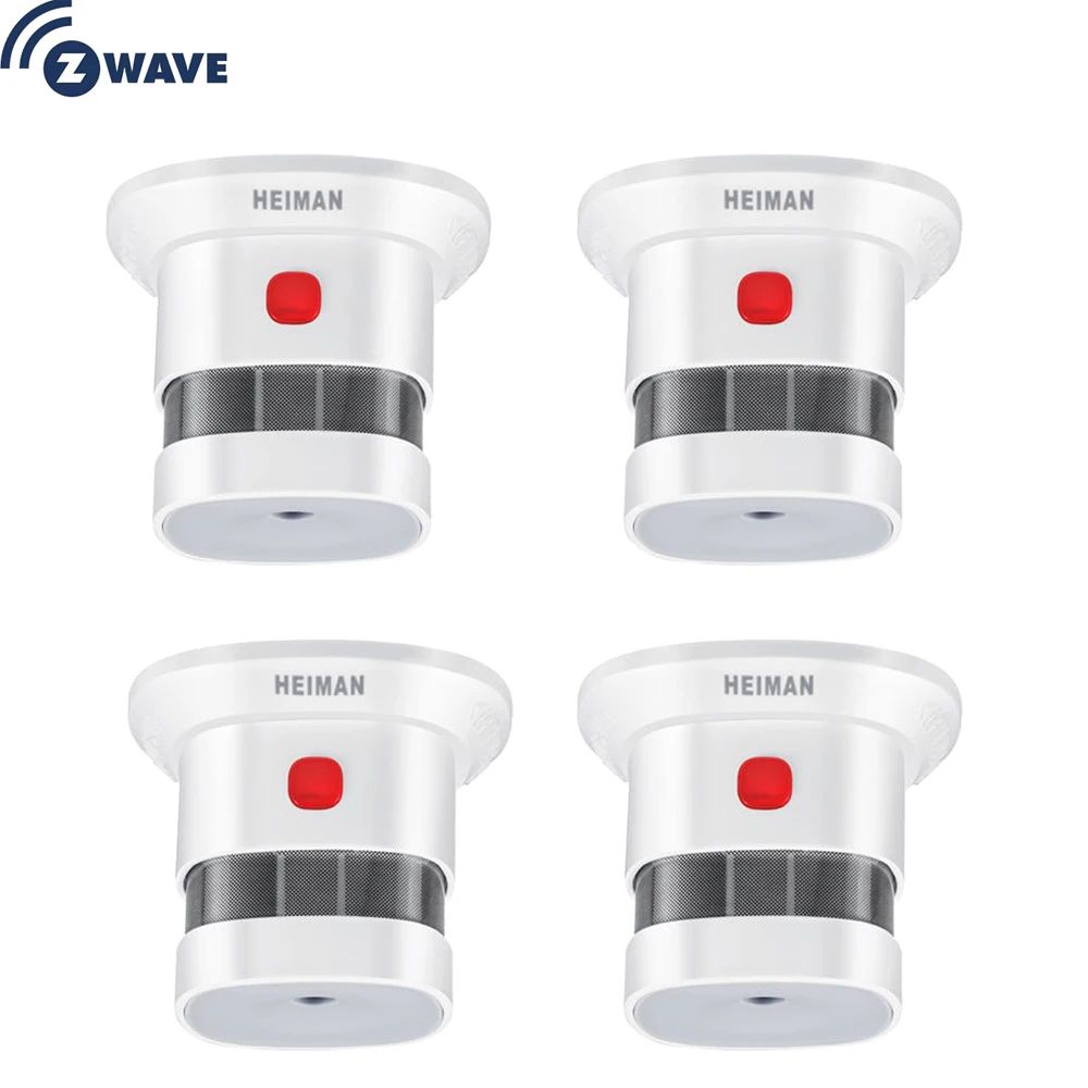 HAOZEE Heiman Z-wave Plus датчик дыма умный дом версия ЕС 868,42 МГц Z Wave детектор дыма с питанием от аккумулятора 4 шт./лот