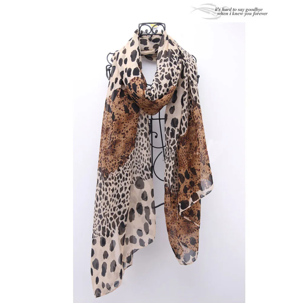 

Scarf Women Leopard Print Silk Scarf Hair Tie Band Neckerchief Multi-Purpose Elegant Ladies Scarf foulard femme 40