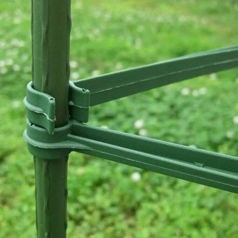 

100/12 PCS Plant Support Clips Garden Clips Flower Orchid Stem Clips Suppor Plant Grafting Stakes Connector Plastic Gardening