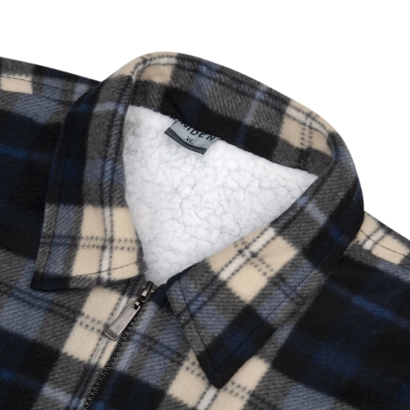 Толстая фланелевая Стильная мужская клетчатая рубашка Повседневная зимняя