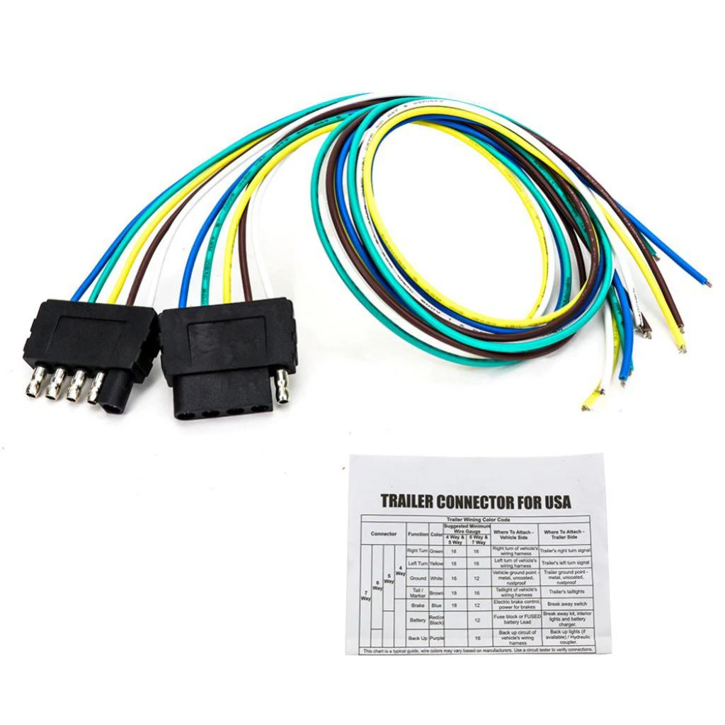 5Pin плоский прицеп набор кабелей светильник разъем 4*18 AWG провода жгута Разъем для