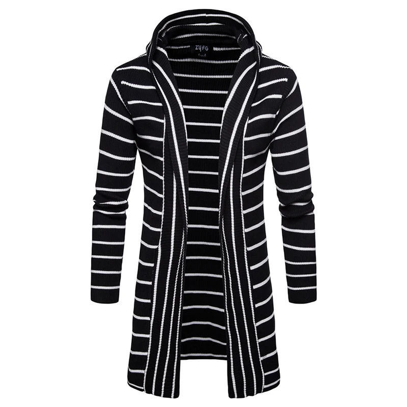 Зима 2019 Мужской Повседневный свитер пальто мужское теплое плотное облегающий