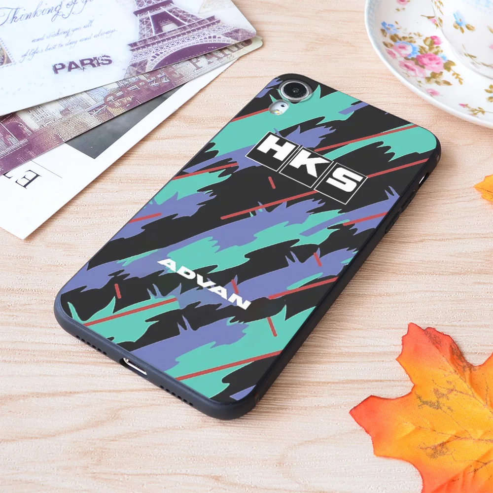 Hks Advan Jdm Print Soft Silicone Matt Case For Apple iPhone Case