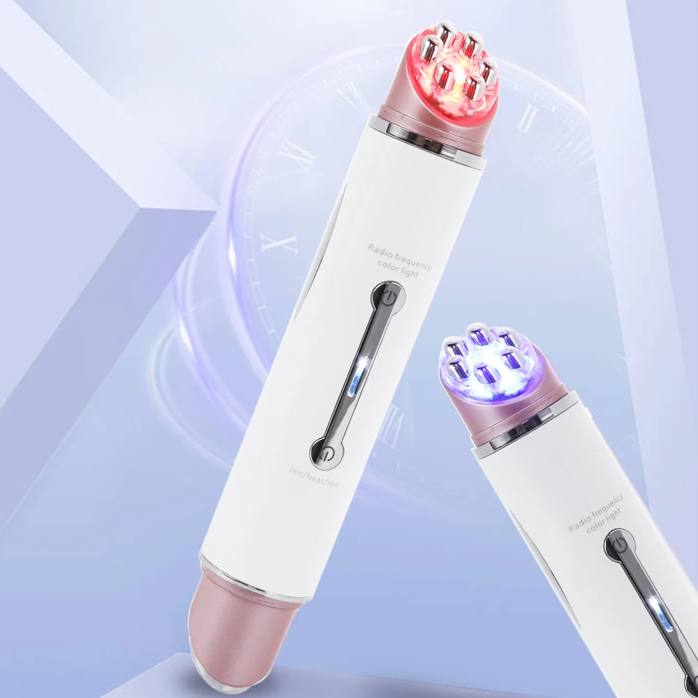 RF мезотерапия ЭМС Электропорация массажер для лица с напылением из ручка двойной