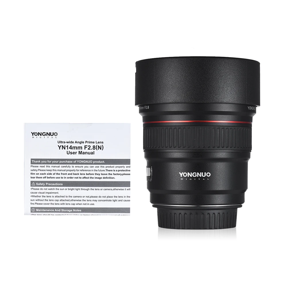 YONGNUO YN14mm F2.8 объектив ультра-широкоугольный для камеры Авто/ручная фокусировка 114