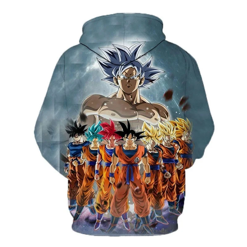 DBZ одежда для мужчин и женщин Весенняя модная верхняя одежда толстовки с капюшоном для мальчиков косплей японского аниме Dragon Ball и super Goku толстовки