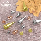 Гвоздизаклепки в стиле панк для одежды, серебристые металлические шпильки для одежды, конические панк-шипы, кожевенное ремесло, 10 мм, 36 мм, 10 шт.