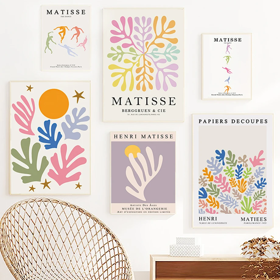 

Abstract Henri Matisse Dance Nature Leaf Sunset Wall Art Canvas Painting Posters And Prints Wall Pictures For Living Room Decor