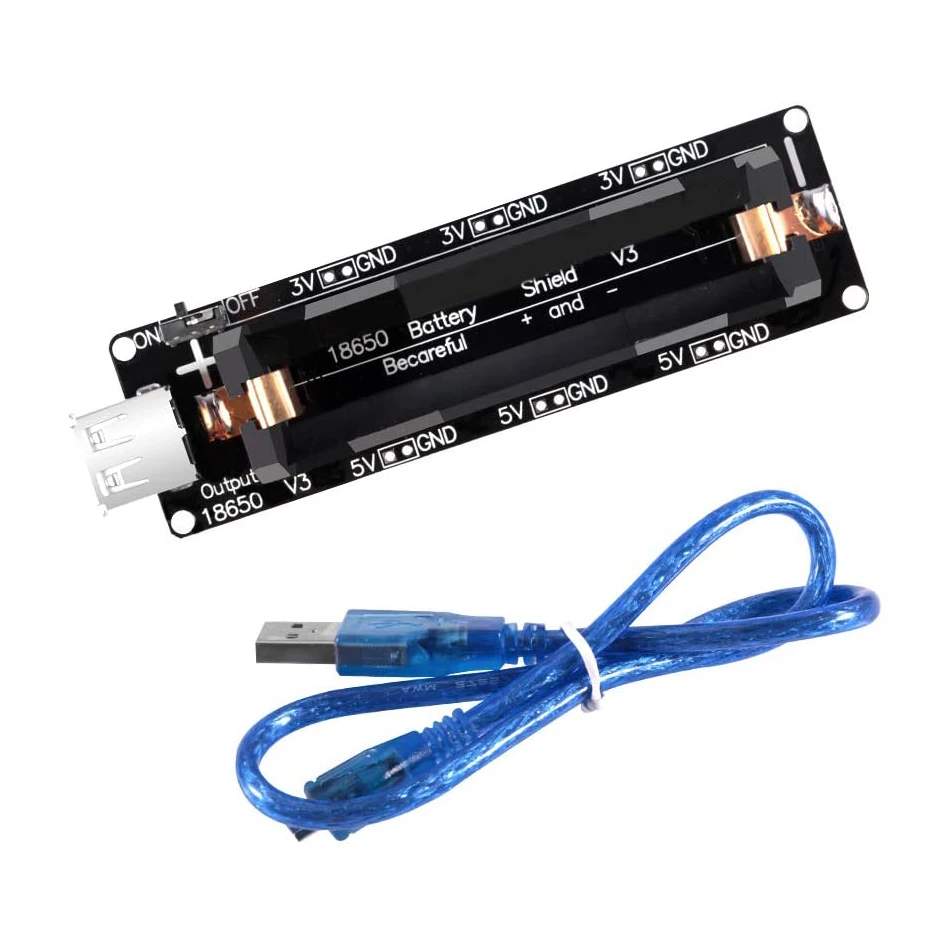 18650 Защита аккумулятора Micro USB V3 ESP32 модуль зарядки для Arduino Raspberry Pi WiFi с кабелем