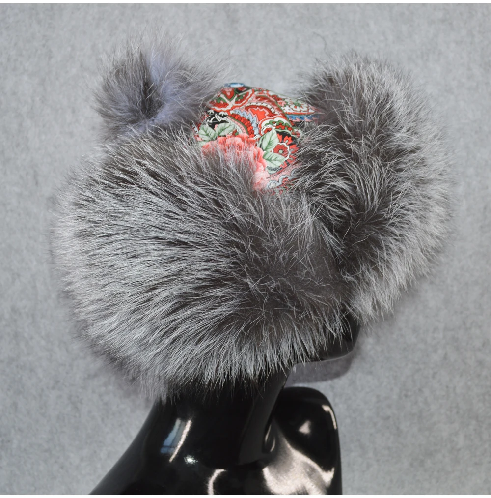 Брендовая женская шапка из натурального меха лисы, зимняя шапка-ушанка, шапка-бомбер, шапка для русской снежной погоды, Толстая теплая меховая шапка из натуральной кожи