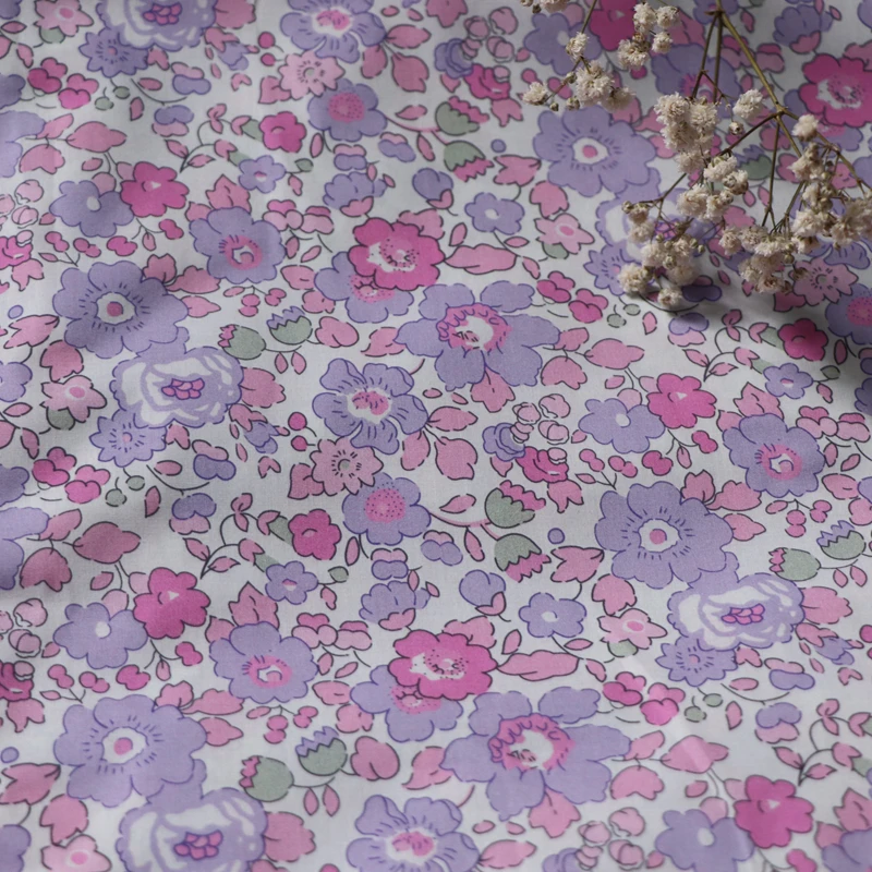 

Хлопковая Поплиновая ткань для детских платьев, юбки, 0,5 м, фиолетового цвета