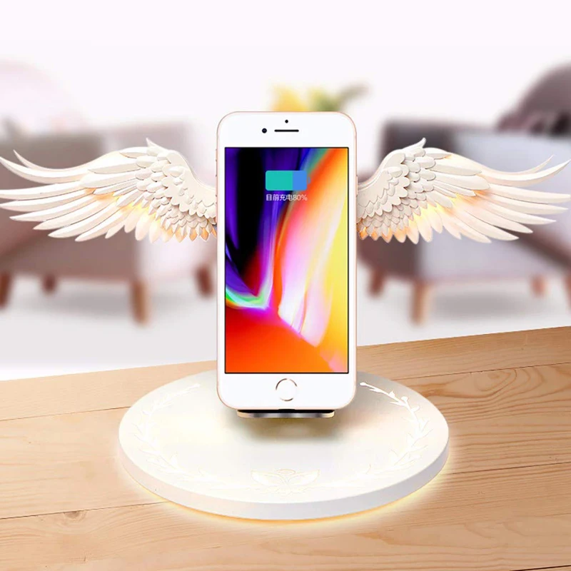 Tongdaytech Magic Angel 10 Вт Qi Беспроводное зарядное устройство для iPhone X 8 11Pro Max быстрое зарядное устройство Pad Быстрая зарядка для samsung S8 S10 Plus