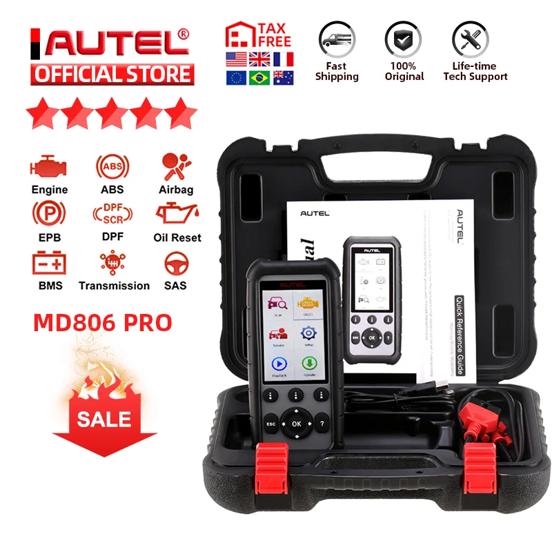 Autel MaxiDiag MD806 Pro OBD2 сканер автомобильный диагностический инструмент