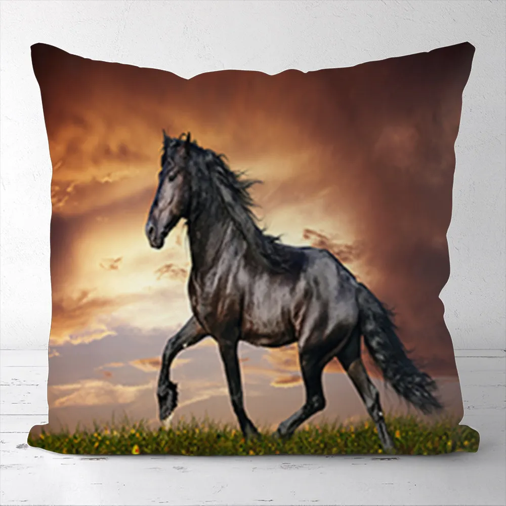 

Custom Horse Square Pillowcases Pillow Cover Decor for Sofa Bed Room Cushion Case 45X45CM(One Side)21-0829-50-102