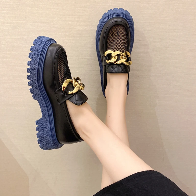 Туфли дерби женские модная повседневная обувь кроссовки лоферы с круглым носком