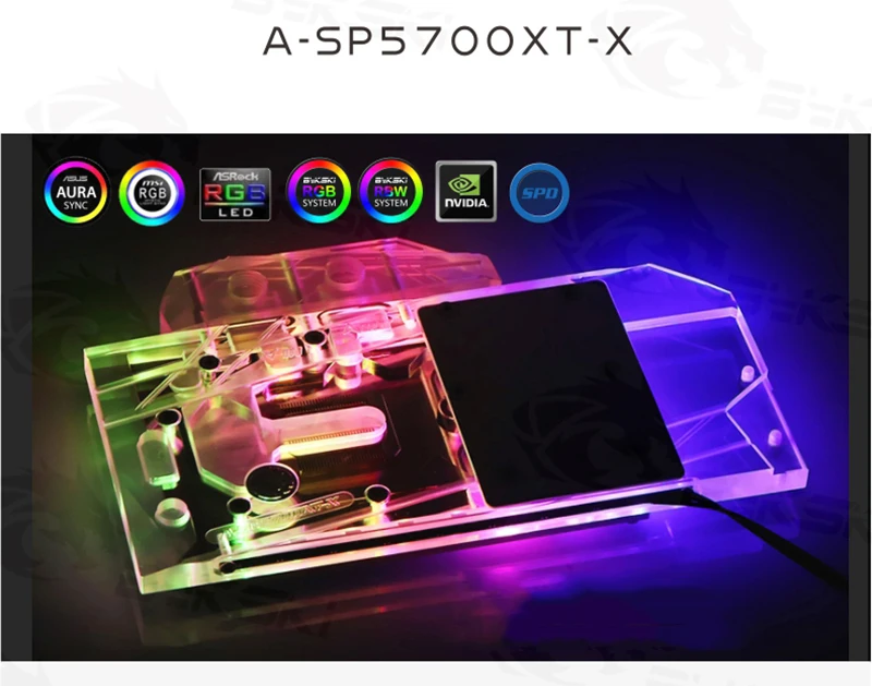 Bykski водоблок используется для Sapphire RX 5700 XT Pulse MSI RX5700XT MECH/EVOKE/AMD GPU карты полное покрытие Coppe