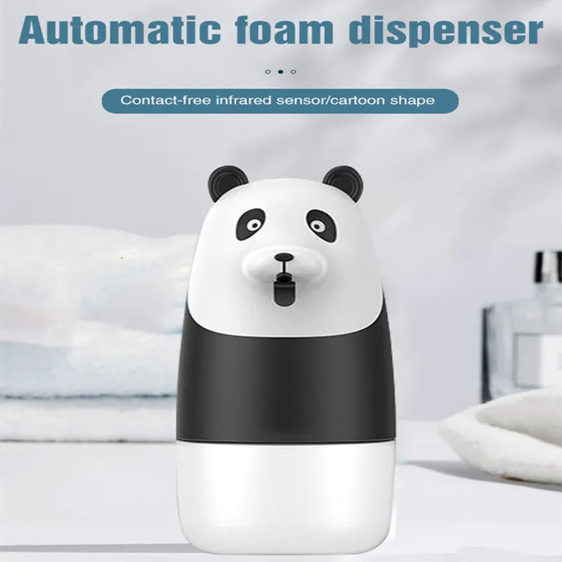 

Panda Shape Foam Soap Dispenser Cartoon Induction Liquid Hand Washing Machine Intelligent Foam Hand Washing For Bathroom Kitchen