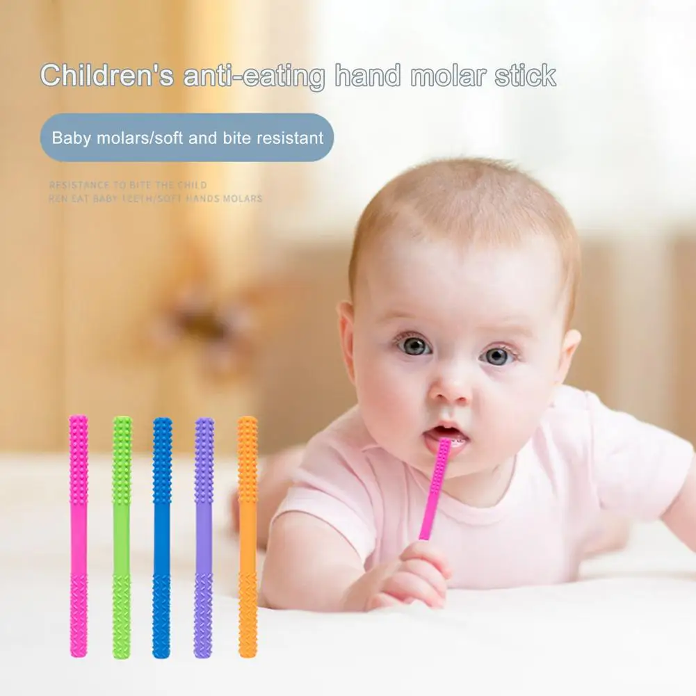 

1pc Molars Baby Teether Safe Toys Toddle Teething Straw Soft Silicone Chew BPA Free Toys Dental Care Toothbrush Kids AutismToy