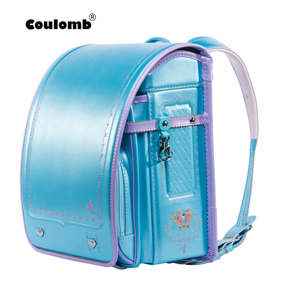 Роскошный детский рюкзак Coulomb для девочек, школьный ранец из искусственной кожи с застежкой в японском стиле, уникальные подарки, с бантом и ...